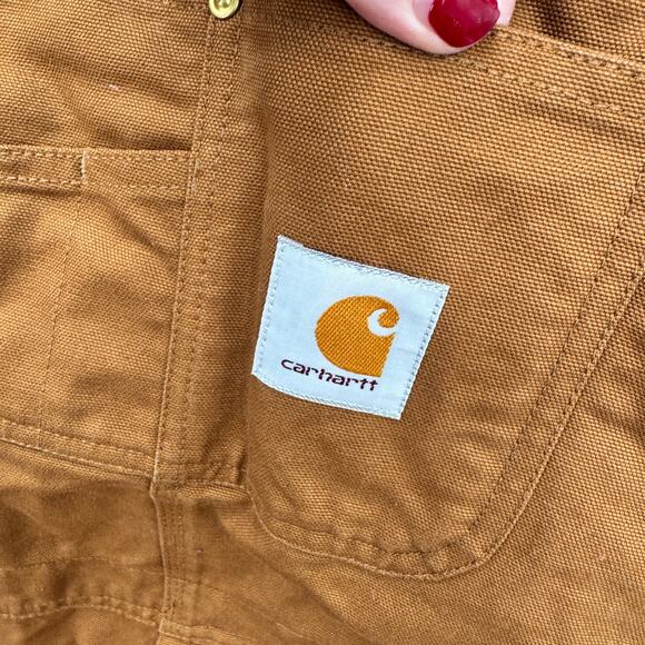 Carhartt Bib Overalls Mens 46x34 (48x33 ACTUAL) Relaxed Fit Duck Canvas Utility - Picture 7 of 12